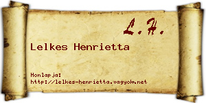 Lelkes Henrietta névjegykártya